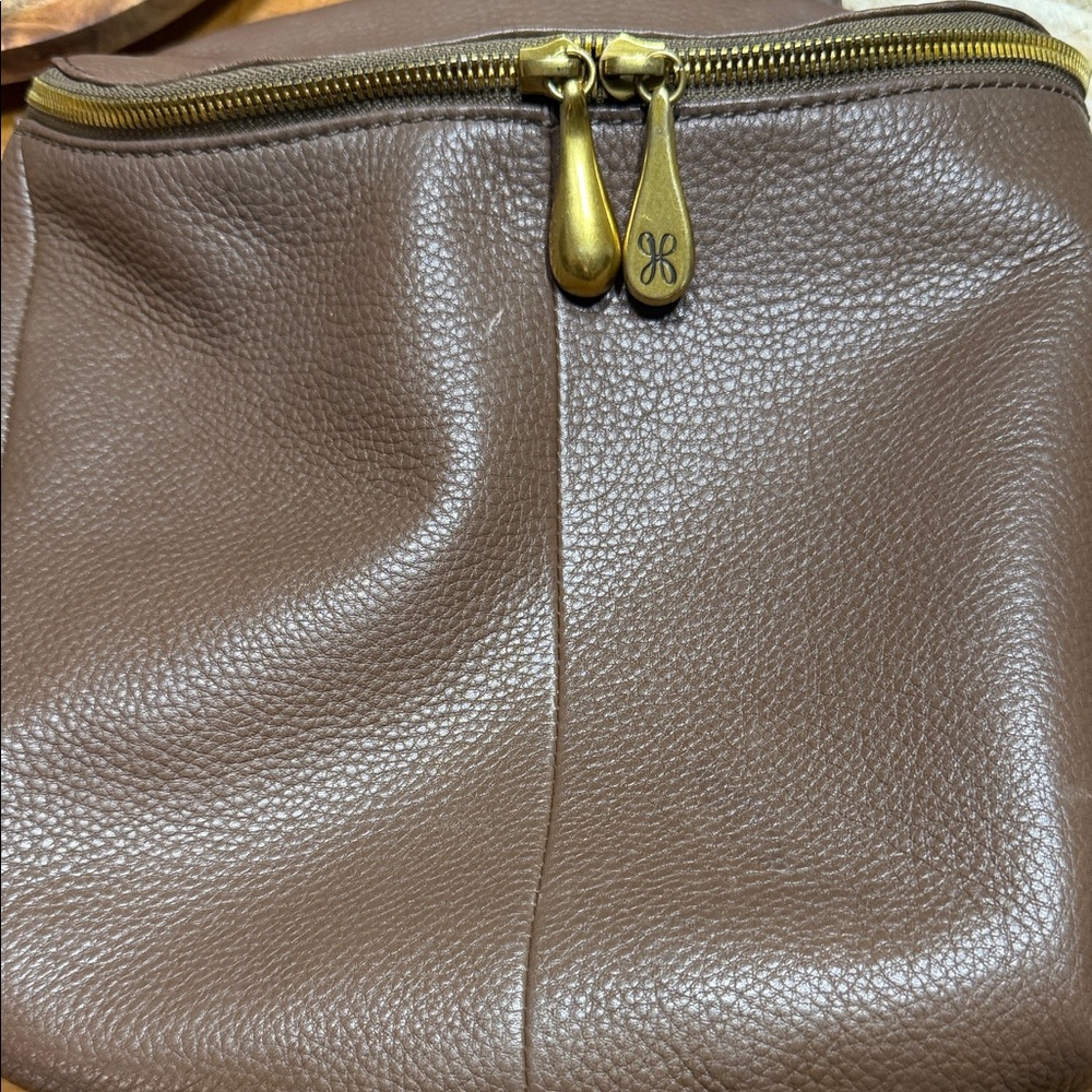 HOBO “River” Brown Leather Backpack - Picture 3 of 11